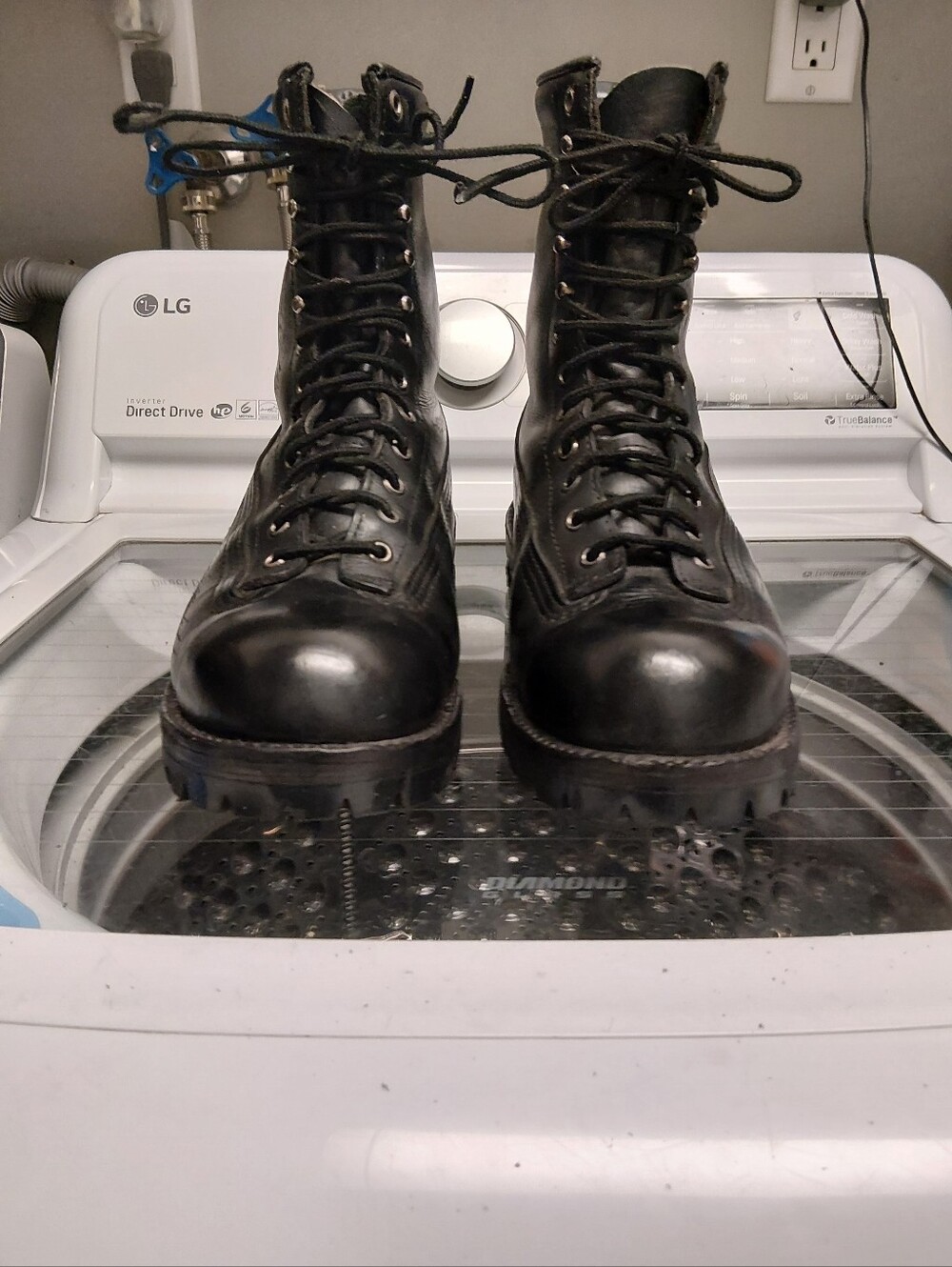 Vintage Canadian Forces Black Leather Lace-Up Winter Combat Boots